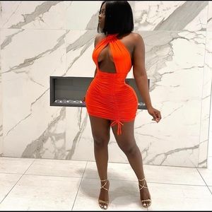 Orange cross dress
